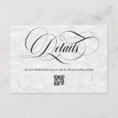 Moderne Hochzeitdetails QR-Code Begleitkarte (Vorderseite)