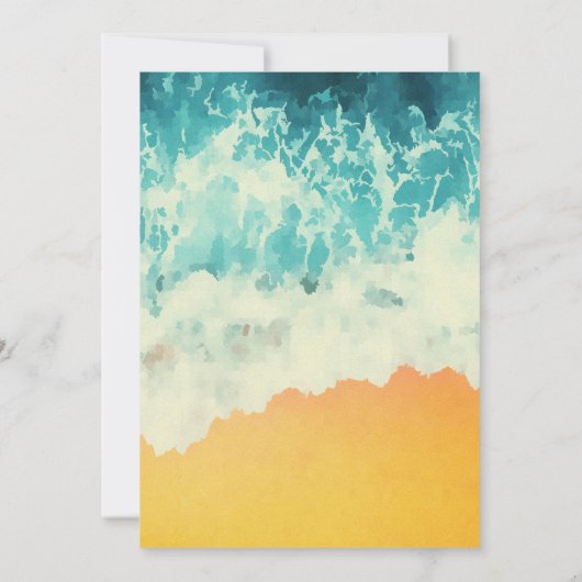 Moderne Hochzeiten am Sommerstrand Save the Date (Rückseite)