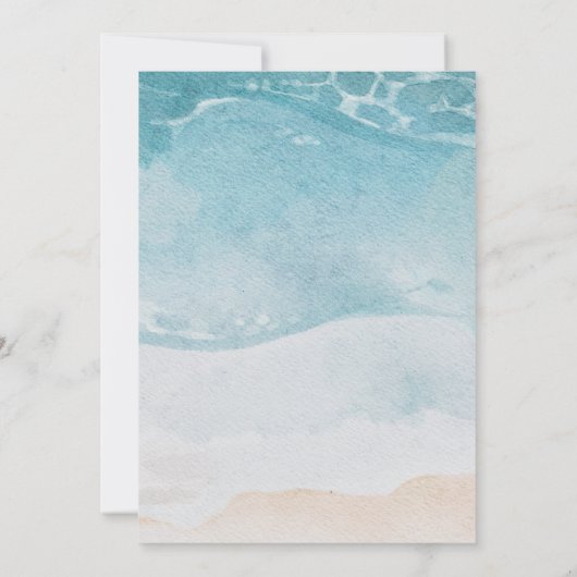 Moderne Hochzeiten am Sommerstrand Save the Date (Rückseite)