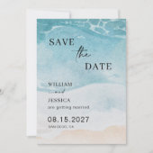 Moderne Hochzeiten am Sommerstrand Save the Date (Vorderseite)