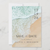 Moderne Hochzeiten am Sommerstrand Save the Date Einladung (Vorderseite)