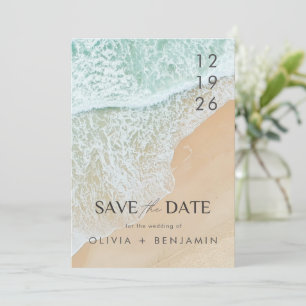 Moderne Hochzeiten am Sommerstrand Save the Date Einladung