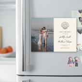 Moderne Hochzeiten am Strand der Muschel retten da Magneteinladung