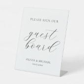 Moderne Hochzeiten bitte unterschreiben Sockelschild (Vorderseite)