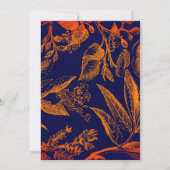 Moderne Hochzeiten der Seestreitkräfte in Orange-B Einladung (Rückseite)