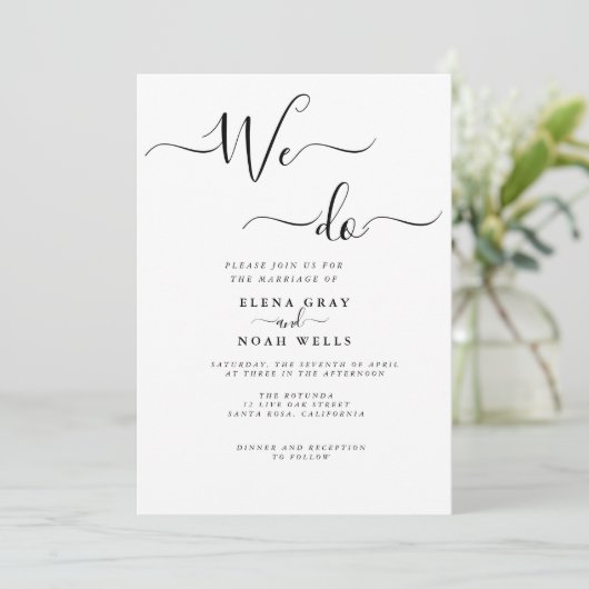 Moderne Hochzeiten Einladung (Stehend Vorderseite)