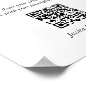 Moderne Hochzeiten erfassen das QR-Zeichen der Lie Poster (Ecke)