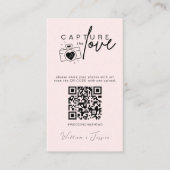 Moderne Hochzeiten erfassen den QR-Code der Liebe Begleitkarte (Vorderseite)