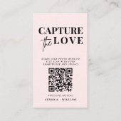 Moderne Hochzeiten erfassen den QR-Code der Liebe Begleitkarte (Vorderseite)