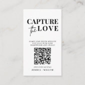 Moderne Hochzeiten erfassen den QR-Code der Liebe Begleitkarte (Vorderseite)