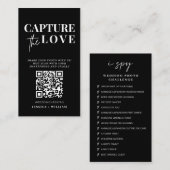 Moderne Hochzeiten erfassen den QR-Code der Liebe Begleitkarte (Vorne/Hinten)