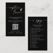Moderne Hochzeiten erfassen den QR-Code der Liebe Begleitkarte (Vorne/Hinten)