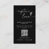 Moderne Hochzeiten erfassen den QR-Code der Liebe Begleitkarte (Vorderseite)