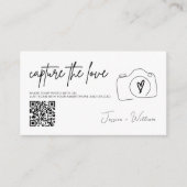 Moderne Hochzeiten erfassen den QR-Code der Liebe Begleitkarte (Vorderseite)