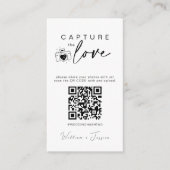 Moderne Hochzeiten erfassen den QR-Code der Liebe Begleitkarte (Vorderseite)
