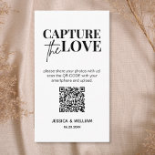 Moderne Hochzeiten erfassen den QR-Code der Liebe Begleitkarte