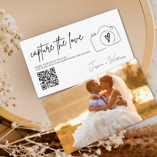 Moderne Hochzeiten erfassen den QR-Code der Liebe Begleitkarte
