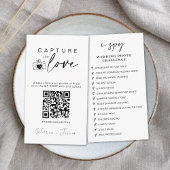 Moderne Hochzeiten erfassen den QR-Code der Liebe Begleitkarte