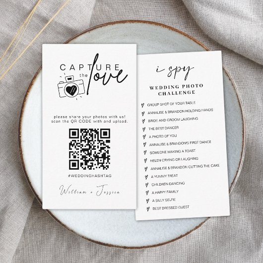 Moderne Hochzeiten erfassen den QR-Code der Liebe Begleitkarte
