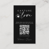 Moderne Hochzeiten erfassen den QR-Code der Liebe Begleitkarte (Vorderseite)