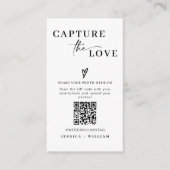 Moderne Hochzeiten erfassen den QR-Code der Liebe Begleitkarte (Vorderseite)