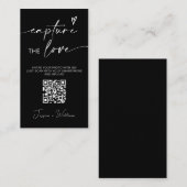 Moderne Hochzeiten erfassen den QR-Code der Liebe Begleitkarte (Vorne/Hinten)