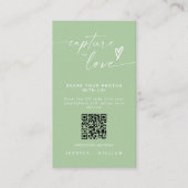 Moderne Hochzeiten erfassen den QR-Code der Liebe Begleitkarte (Vorderseite)