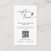 Moderne Hochzeiten erfassen den QR-Code der Liebe Begleitkarte (Vorderseite)