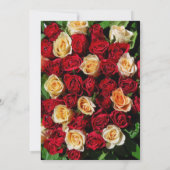 Moderne Hochzeiten in Rot und Gelb Einladung (Rückseite)