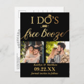 Moderne Hochzeiten kostenlos anschieben - Das Datu Ankündigungspostkarte (Vorne/Hinten)