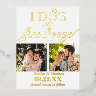 Moderne Hochzeiten kostenlos anschieben - Das Datu Folie Einladungspostkarte