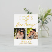 Moderne Hochzeiten kostenlos anschieben - Das Datu Folie Einladungspostkarte (Stehend vorne)