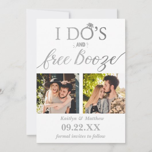 Moderne Hochzeiten kostenlos anschieben - Das Datu Save The Date (Vorderseite)