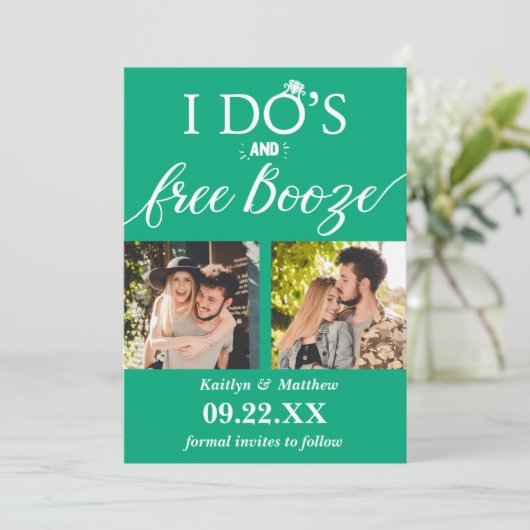 Moderne Hochzeiten kostenlos anschieben - Das Datu Save The Date (Stehend Vorderseite)