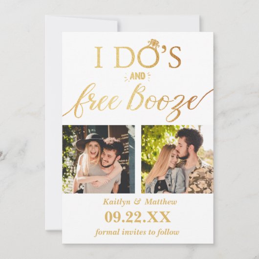 Moderne Hochzeiten kostenlos anschieben - Das Datu Save The Date (Vorderseite)