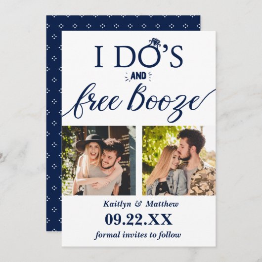 Moderne Hochzeiten kostenlos anschieben - Das Datu Save The Date (Vorne/Hinten)