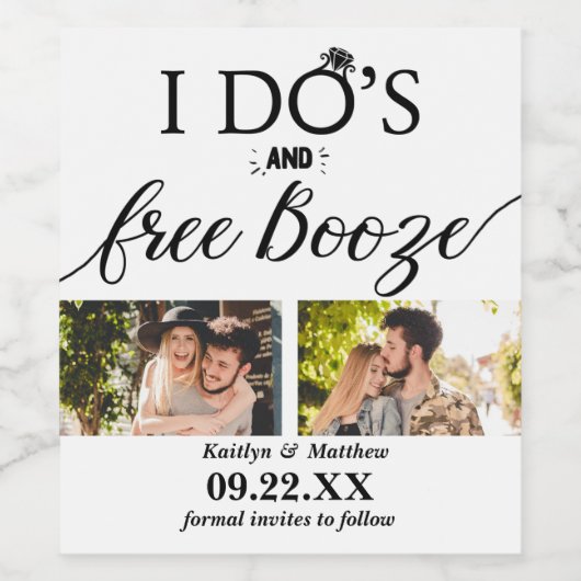 Moderne Hochzeiten kostenlos anschieben - Das Datu Weinetikett (Einzelnes Label)