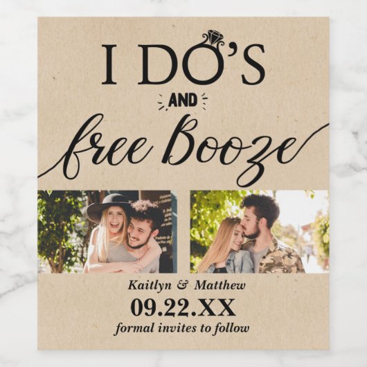 Moderne Hochzeiten kostenlos anschieben - Das Datu Weinetikett (Einzelnes Label)
