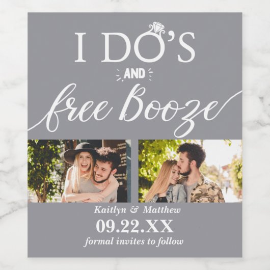 Moderne Hochzeiten kostenlos anschieben - Das Datu Weinetikett (Einzelnes Label)