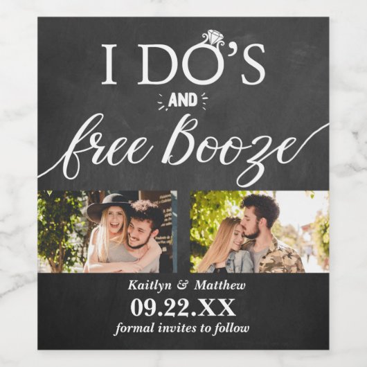 Moderne Hochzeiten kostenlos anschieben - Das Datu Weinetikett (Einzelnes Label)