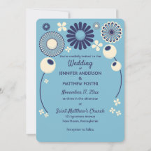 Moderne Hochzeiten mit Blau und Creme Geometric Bl