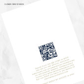 Moderne Hochzeiten mit Gold Text QR Code Foto Einladung