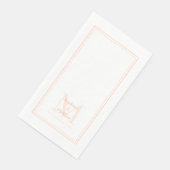 Moderne Hochzeiten Mit Monogramm Namen Datum Pfirs Serviette (Ecke)