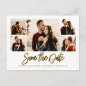 Moderne Hochzeiten retten das Date-Foto Postkarte (Vorderseite)