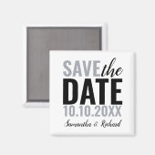 Moderne Hochzeiten retten das Datum Magnet (Vorderseite/Rückseite)