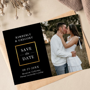 Moderne Hochzeiten retten das Datum Schwarzes Gold Save The Date