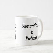 Moderne Hochzeiten retten Datums-Typografie Kaffeetasse (VorderseiteRechts)