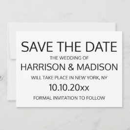 Moderne Hochzeiten Save the Date schwarz-weiß