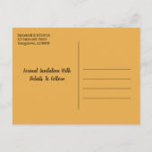 Moderne Hochzeiten sichern das Datum der benutzerd Ankündigungspostkarte (Rückseite)