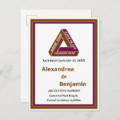 Moderne Hochzeiten sichern das Datum der neuen Dat Ankündigungspostkarte (Vorne/Hinten)